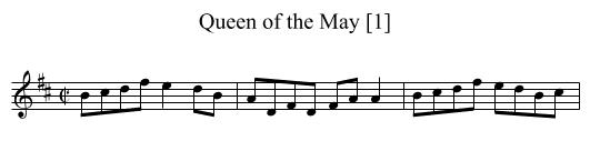 Queen of the May [1] - staff notation