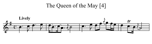 Queen of the May [4], The - staff notation