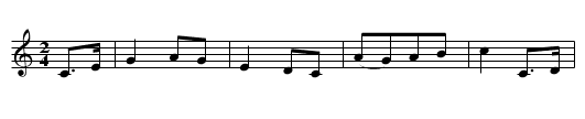 Queen of the May - staff notation