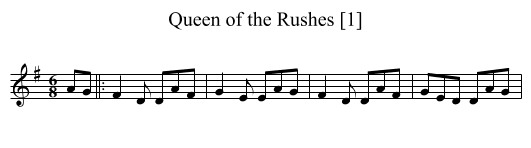 Queen of the Rushes [1] - staff notation