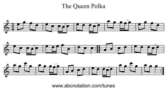 Queen Polka, The - staff notation