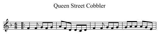 Queen Street Cobbler - staff notation