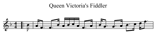 Queen Victoria's Fiddler - staff notation