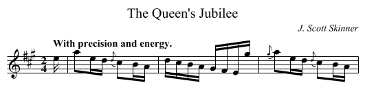 Queen's Jubilee, The - staff notation