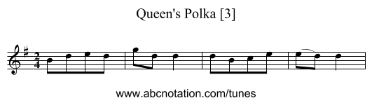 Queen's Polka [3] - staff notation
