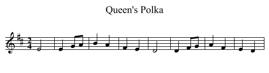 Queen's Polka - staff notation