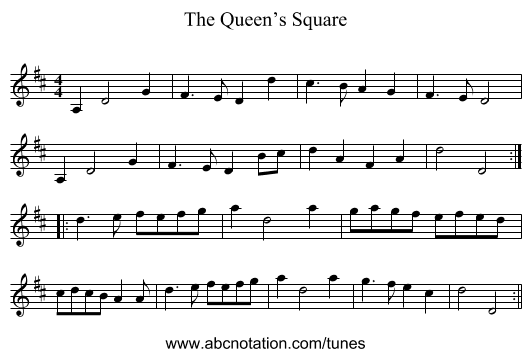 Queen’s Square, The - staff notation