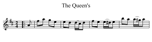 Queen's, The  - staff notation