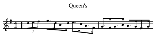 Queen's - staff notation
