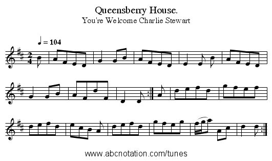 Queensberry House. - staff notation