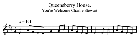 Queensberry House. - staff notation