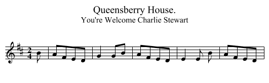 Queensberry House. - staff notation