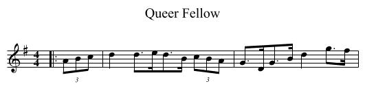 Queer Fellow - staff notation