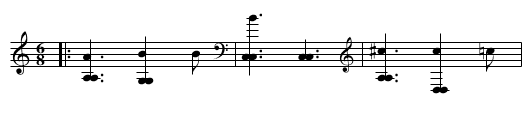 Quenouillée - staff notation