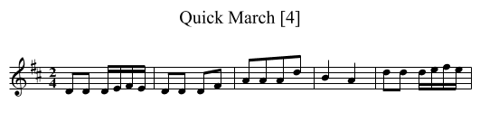 Quick March [4] - staff notation