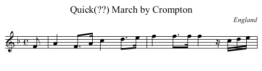 Quick(??) March by Crompton - staff notation