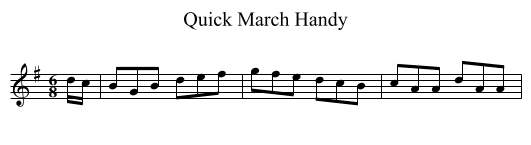 Quick March Handy - staff notation