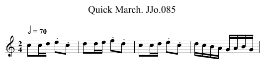 Quick March. JJo.085 - staff notation