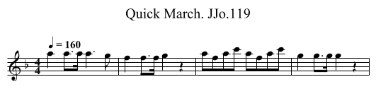 Quick March. JJo.119 - staff notation