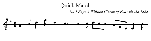 Quick March - staff notation