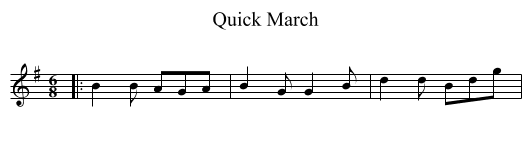 Quick March - staff notation