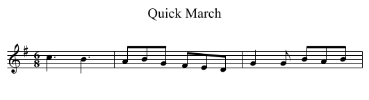 Quick March - staff notation