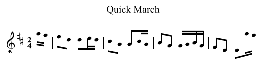 Quick March - staff notation