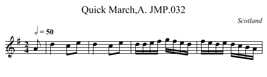 Quick March,A. JMP.032 - staff notation