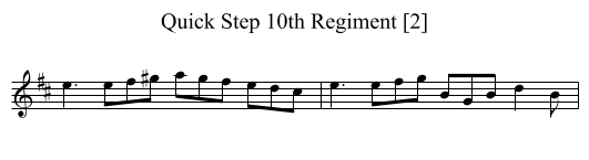 Quick Step 10th Regiment [2] - staff notation