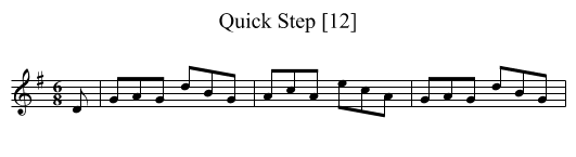 Quick Step [12] - staff notation