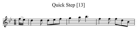 Quick Step [13] - staff notation