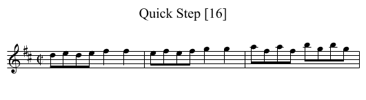 Quick Step [16] - staff notation