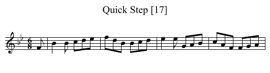 Quick Step [17] - staff notation