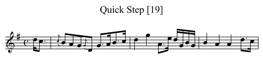 Quick Step [19] - staff notation