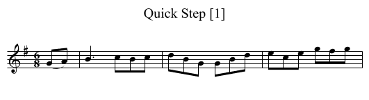 Quick Step [1] - staff notation