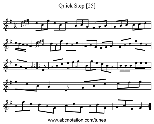 Quick Step [25] - staff notation