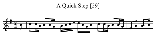 Quick Step [29], A - staff notation