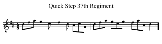 Quick Step 37th Regiment - staff notation
