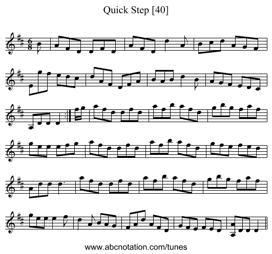 Quick Step [40] - staff notation