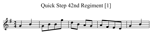 Quick Step 42nd Regiment [1] - staff notation