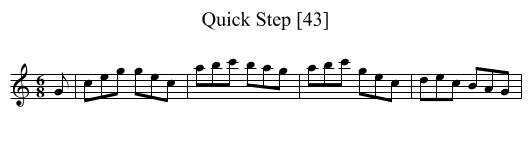 Quick Step [43] - staff notation