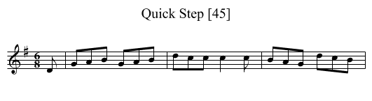 Quick Step [45] - staff notation