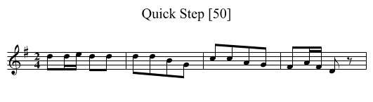 Quick Step [50] - staff notation