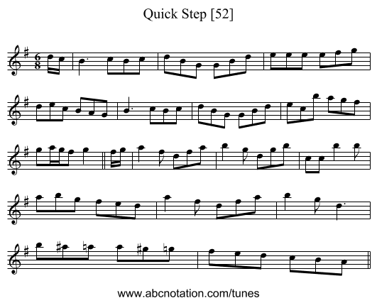 Quick Step [52] - staff notation