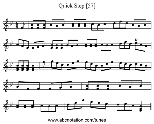 Quick Step [57] - staff notation