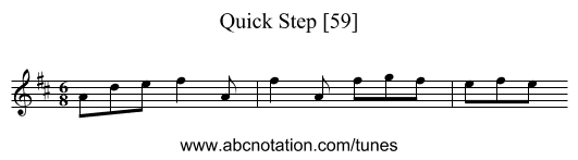 Quick Step [59] - staff notation