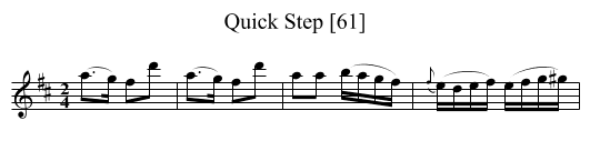 Quick Step [61] - staff notation