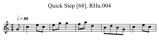 Quick Step [68]. RHu.004 - staff notation