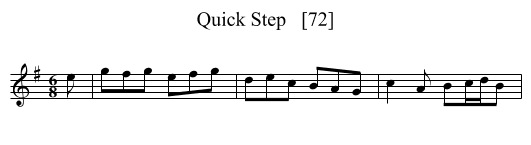 Quick Step   [72] - staff notation