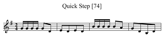 Quick Step [74] - staff notation